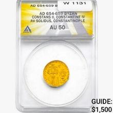 Roman Constantine I, AD 307-337 AE3 BI Nummus NGC AU
