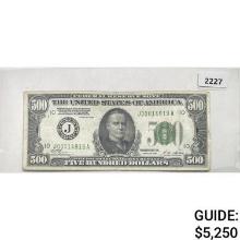 1928 $500 Federal Reserve Note-Bank of Kansas City