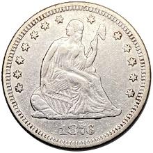 1876 Seated Liberty Quarter XF