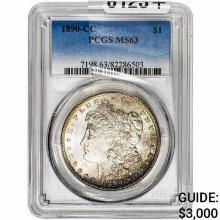 1890-CC Morgan Silver Dollar PCGS MS63