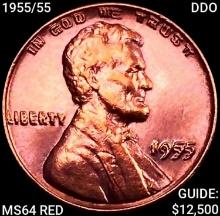1955/55 DDO Wheat Cent CHOICE BU RD