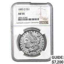 1895-O Morgan Silver Dollar NGC AU55