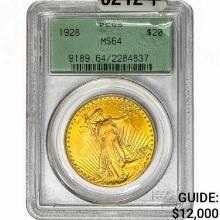1928 $20 Gold Double Eagle PCGS MS64
