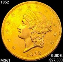 1852 $20 Gold Double Eagle UNCIRCULATED