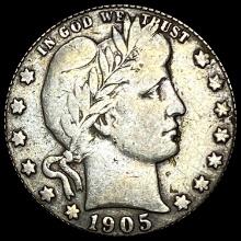 1905-S Silver Barber Quarter NICELY CIRCULATED