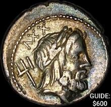 76 BC Roman Rep L. Lucretius SIlver Trio CLOSELY UNCIRCULATED