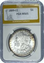 1889-CC Morgan Dollar PGA MS65