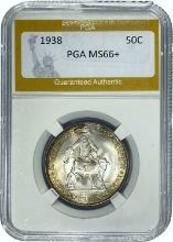 1938 New Rochelle Half Dollar PGA MS66+