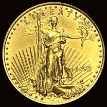 1995 1/4 oz Gold American Eagle $10 GEM BU