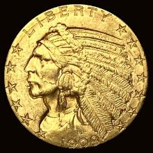 1909-D Indian Head $5 Gold Half Eagle GEM BU