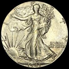1943-S Silver Half Dollar Walking Liberty CLOSELY UNCIRCULATED
