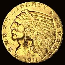 1911 Indian Head Half Eagle $5 Gold UNCIRCULATED