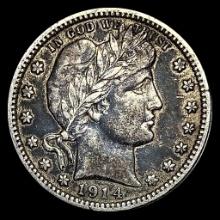 1914-D Silver Barber Quarter LIGHTLY CIRCULATED