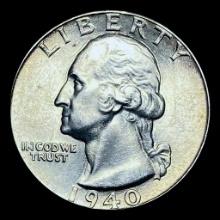 1940 Washington Silver Quarter GEM BU