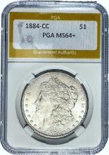 1884-CC Morgan Dollar PGA MS64+