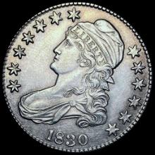 1830 Capped Bust Half Dollar CHOICE AU