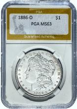 1886-O Morgan Silver Dollar PGA MS63