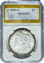 1890-CC Morgan Dollar PGA MS63