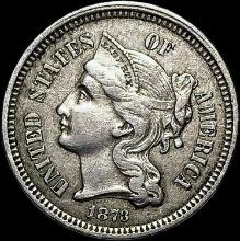 1873 Nickel Three-Cent Piece LIGHTLY CIRCULATED
