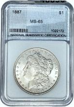 1887 Morgan Silver Dollar NNC MS65