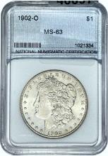 1902-O Morgan Silver Dollar NNC MS63