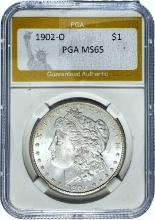 1902-O Morgan Silver Dollar PGA MS65