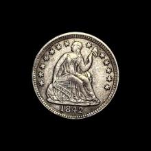 1842 Seated Liberty Half Dime CLOSELY UNCIRCULATED