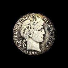1896-O Silver Barber Dime LIGHTLY CIRCULATED