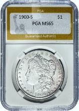 1900-S Morgan Dollar PGA MS65