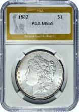 1882 Morgan Silver Dollar PGA MS65