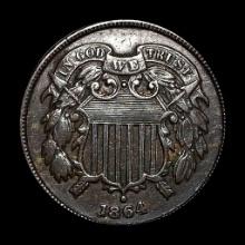 1864 Copper 2-Cent Piece UNCIRCULATED