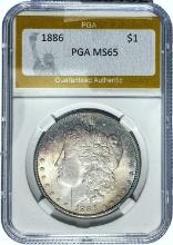 1886 Morgan Silver Dollar PGA MS65