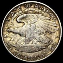 1921 Silver Alabama Centennial Half Dollar CLOSELY UNCIRCULATED
