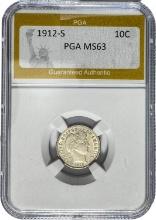 1912-S Barber Dime PGA MS63