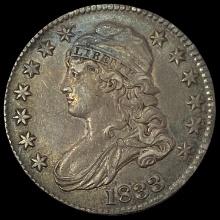 1833 Capped Bust Half Dollar NEARLY UNCIRCULATED