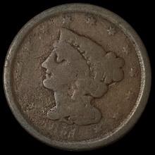 Braided Hair Half Cent (1840-1857) NICELY CIRCULATED