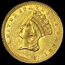 1862 Gold $1 Indian Princess Head UNCIRCULATED