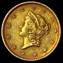 1853 Gold $1 Liberty Head Type 1 CLOSELY UNCIRCULATED