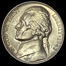 1942-P Silver Jefferson Nickel GEM PROOF