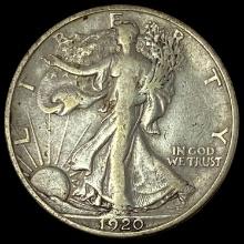 1920-S Silver Walking Liberty Half Dollar LIGHTLY CIRCULATED