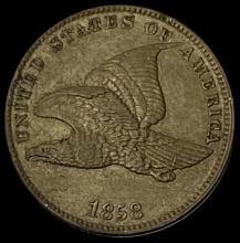1858 Copper-Nickel Flying Eagle Cent LIGHTLY CIRCULATED