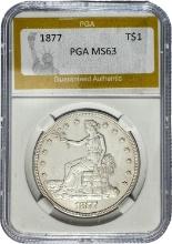 1877 Silver Trade Dollar PGA MS63