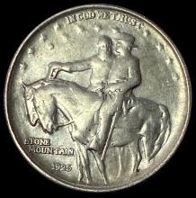 1925 Silver Stone Mountain Half Dollar LIGHTLY CIRCULATED