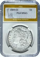 1884-CC Morgan Dollar PGA MS65