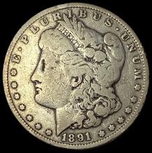 1891-CC Silver Morgan Dollar LIGHTLY CIRCULATED