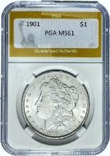 1901 Morgan Silver Dollar PGA MS61