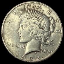 1928-D Silver Peace Dollar NEARLY UNCIRCULATED
