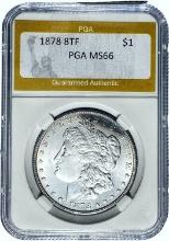 1878 8TF Morgan Silver Dollar PGA MS66
