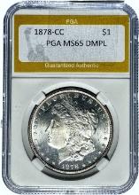 1878-CC Morgan Silver Dollar PGA MS65 DMPL