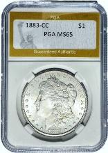 1883-CC Morgan Dollar PGA MS65